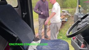 Truck stop daddy plows hungry gay teen raw and insane