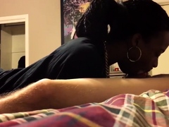 Black Amateur's Blowjob