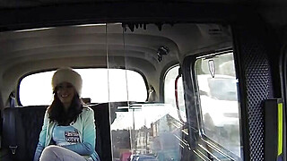 Tattooed Babe With Big Tits Bangs In Cab