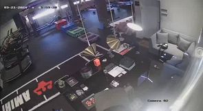 Na academia com aluna