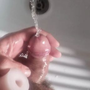 Pissing on the toy