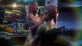 Girl From The Game Cyberpunk 2077 Jumps On A Dick And Gets An Orgasm