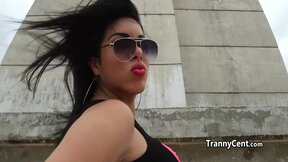 Guy pleases horny latina tranny