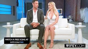 Four Muscular Black Men With Huge Fat Cocks Bang A Blonde Bride In Her Tight Pussy While Her Husband Is Sitting In The Cuck Chair As A Spectator