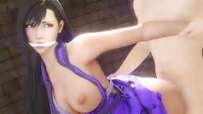 final fantasy horny tifa in dress tied up fucks huge cock in public without being shy ❤︎ 60fps sfm