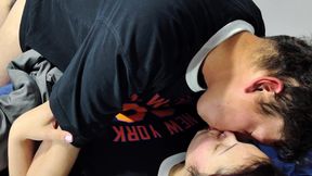 my wife's big breasts, I also lick her vagina