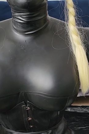 Latex Doll - Edging with Fuck Machine