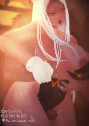Enjoy Busty Anime Babe Dressed in Rabbit Costume Fucked from Behind (Internal View)