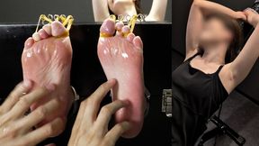Young lady Foot Tickling