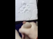 I cum with my uncut cock in the snow