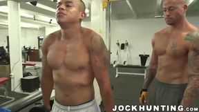 Bald dude getting his asshole penetrated by monster cock