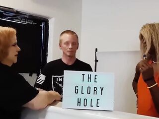 Intimate Gloryhole Tryout for Sissy CD Cock-sucker
