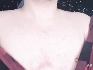 GOTH TRANSGUY PLAYS WITH HIMSELF AND CUMS FAST - ARWENHONEYPIE