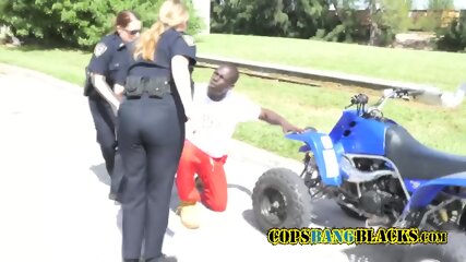 Slutty white female cops enjoy fucking their black suspects everytime.