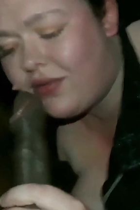 Licking His Hard Nipples BBC Blowjob Back of My Car