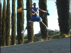 After Fucking Black Guy a Plump Cheerleader Gets It on With White