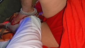 newly married wife night romantic boobs pressing on bedroom