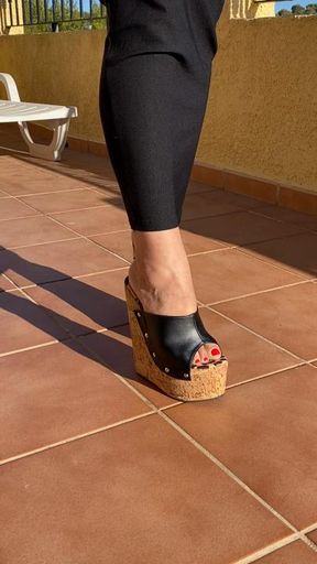 Comfortable Kiara Cork Wedges.