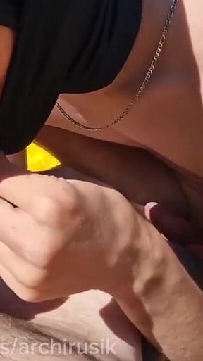 A Cocky Stranger Tries to Seduce Me on the Road, Gets a Dick in the Ass and in the Mouth.