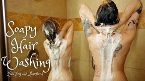 Larz & Ziva Soapy Hair Washing