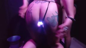 danabarzagli - delicioso gang bang en cabinas 4 vergas para mi solita y cuatro cuernos para mi esposo