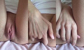 Fingering my pink tight pussy. #virgin