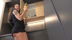 Unbridled housewife passion unleashes juicy pussy&#x270C; frenzy in a sizzling miniskirt striptease