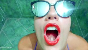 toilet public , public pool drinking pee , swallow piss , cum face slut and happy
