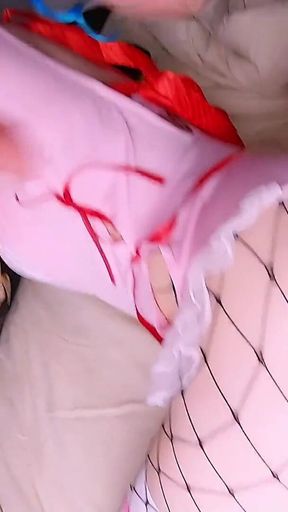 Ass to Mouth Neon Hair Babe Gets a Mouth Full of Cum