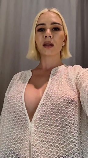 Try On Haul Transparent Clothes, Completely See-Through. At The Mall. See on me in the fitting room   Clip 1