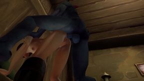 this chick is getting her ass stretched by a big blue war troll- warcraft porn parody