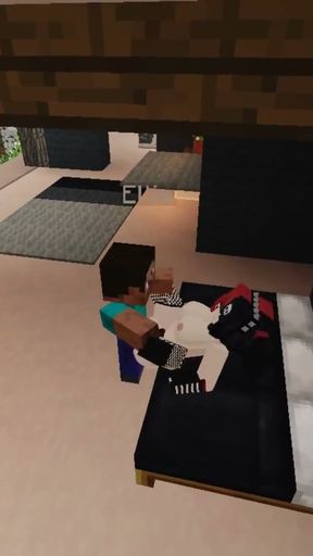 The goth girl can't control herself and fucks me sensually / Minecraft Jenny Mod   Clip 1