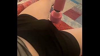 Femboy in shorts uses magic wand