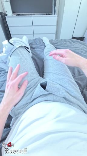 Loud Writhing Orgasm and Big Cum Shot After Well-lit Wank and Dirty Talking