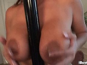 Seductive Babe Pole Dancing in Front of Lucky Guy