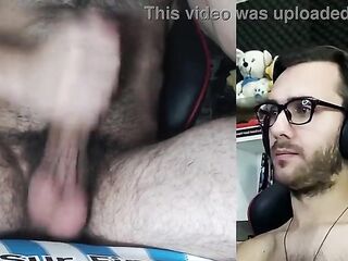 Look at those eyes! Homo Argentinian masturbating and ejaculating a giant load, curly amateur...