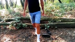 White Socks POV Outdoor Walking, Worshiping and Making Them Dirty