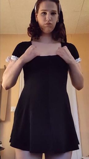 Slutty T-girl Dressed Provacatively, Blowjobs and Anal