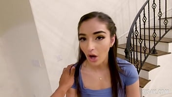 Emily Willis deepthroats huge cock in POV family roleplay