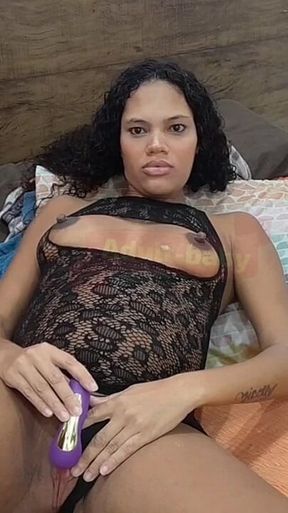 Beautiful Pregnant Woman Masturbates to Orgasm with a Vibrator During a Solo Session