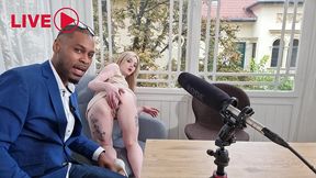 sex crazed adult influencer gets slammed dp style while filming a live podcast gp3346