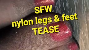 SFW nylon legs & feet TEASE 720p
