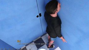 Camila's Bahenol Ass Hard with a Stranger Through the Glory Hole Bathroom Door