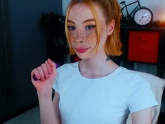 Unique Redhead SheBoy gets naked  Part 2 Webcam sex Show