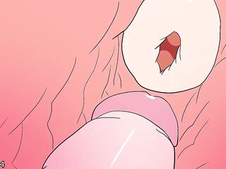 Bakugo screws Uraraka Ochaco whilst this guy grabs her breasts and then cums inside her