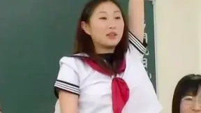 Japanese Teacher's Hot Classroom Encounter Turns Wild With Students