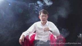 Deep Inhales and Thick Smoke: Confident Man's Elegant Smoking Session — KW1 4K