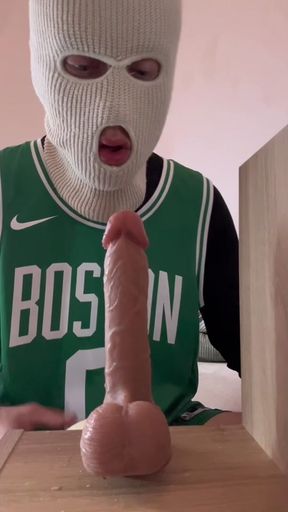 Basketball Player Deepthroats Dildo