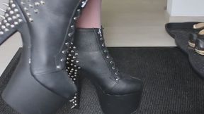 Sissy - Walking in spiky Heels Heels