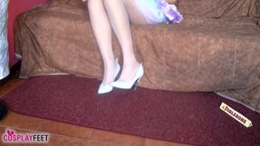 Sexy Natascia Looks Magical in a Fairy Cosplay Costume with White Nylons